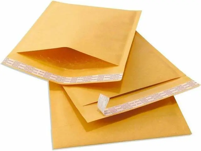 Main image of supplyhut 10 #CD 7.25x8 Kraft Paper Bubble Padded Envelopes Mailers Shipping Case 7.25''x8'', Gold
