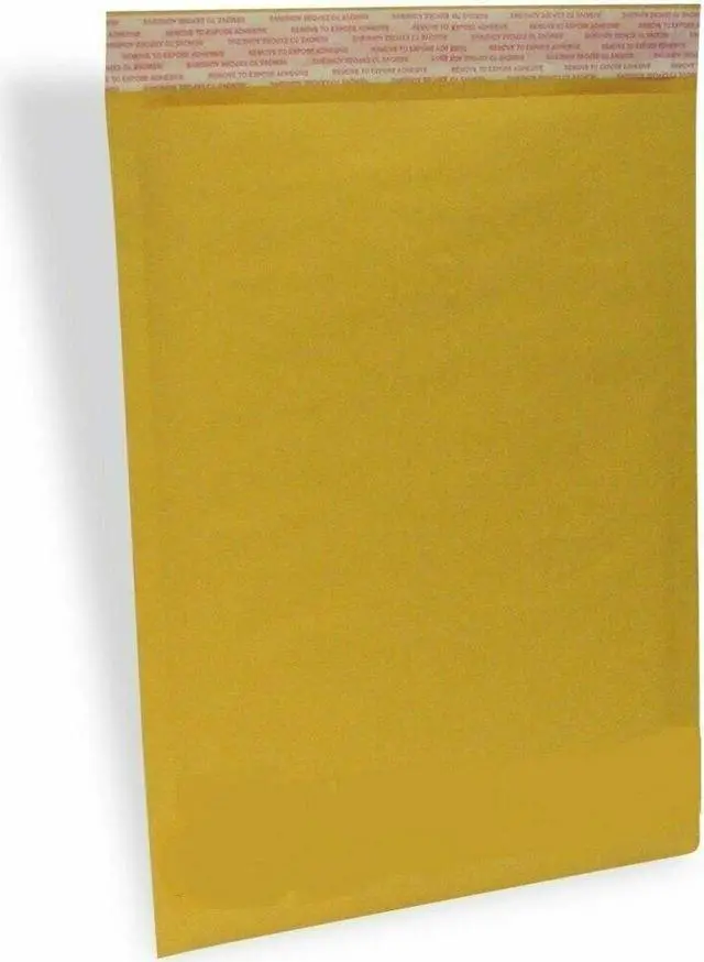 Main image of supplyhut 100 #4 9.5x14.5 Kraft Paper Bubble Padded Envelopes Mailers Case 9.5''x14.5, Gold