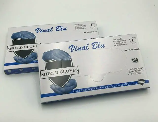 Alt view image 2 of 3 - 100 Powder Free Gloves Vinal Foodservice Grade (Non Latex Nitrile Exam) Medium