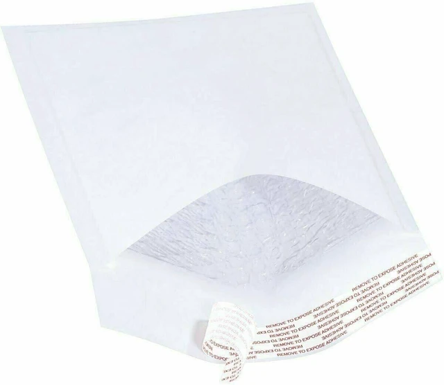 Main image of 200 #0 6x10 Kraft White Paper Padded Bubble Envelopes Mailers Case 6"x10"