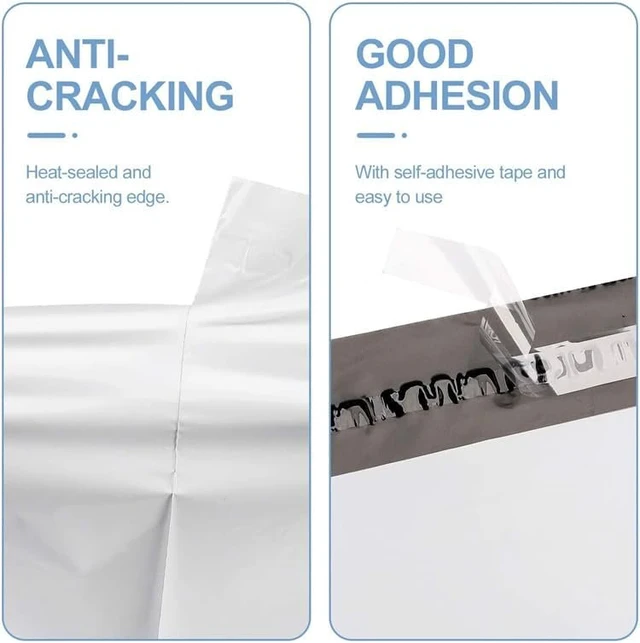 Alt view image 2 of 5 - 1000 9x12 Poly Mailers Envelopes Self Seal Shipping Bags 2.0 Mil 9" x 12"