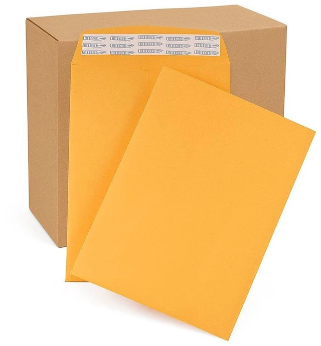 Main image of 500 - Pack 10"x13" Kraft Catalog Mailing Envelopes Mailers Peel Self Seal