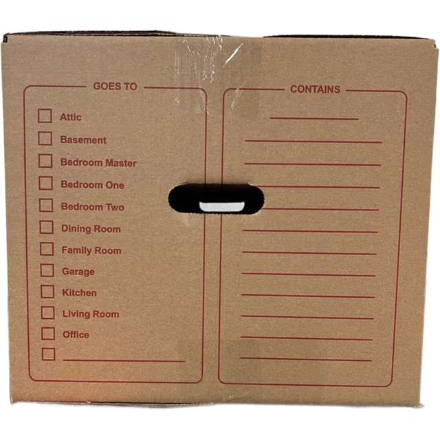 Alt view image 4 of 5 - 20 - Pack Medium Cardboard Moving Boxes 18x14x12 32 ECT With Handles
