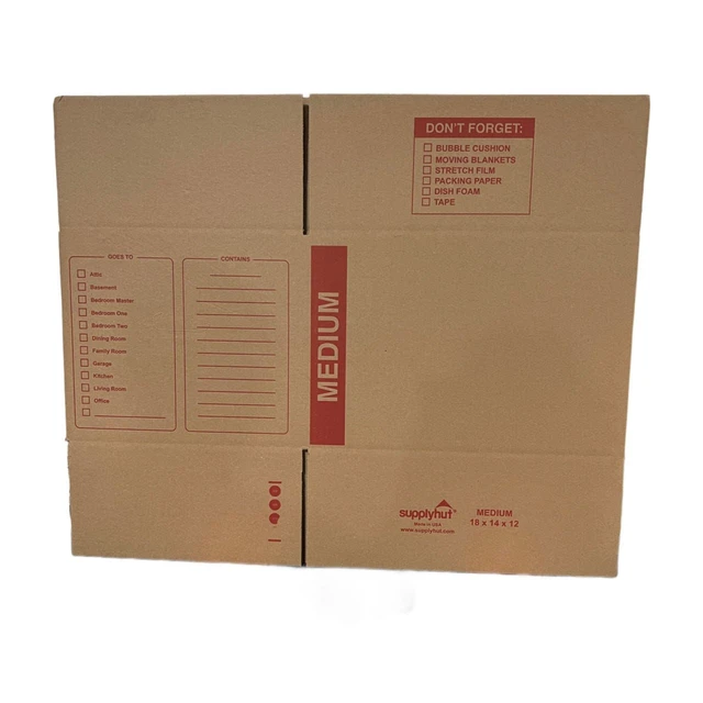 Alt view image 5 of 5 - 20 - Pack Medium Cardboard Moving Boxes 18x14x12 32 ECT With Handles
