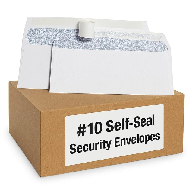 Main image of 100 - Pack #10 Security Envelopes Self Seal Envelopes 4-1/8" x 9-1/2"