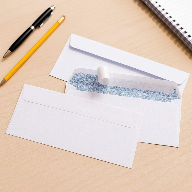 Alt view image 2 of 5 - 500 - Pack #10 Security Envelopes Self Seal Envelopes 4-1/8" x 9-1/2"