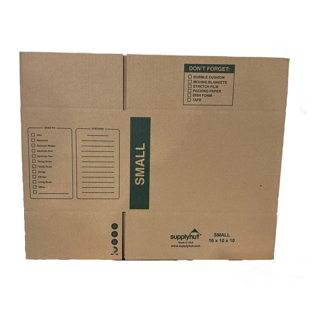 Alt view image 5 of 5 - 50 - Pack Small Cardboard Moving Boxes 16x10x10 32 ECT With Handles