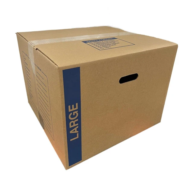 Alt view image 2 of 4 - 10 - Pack Large Cardboard Moving Boxes 20x20x15 32 ECT With Handles