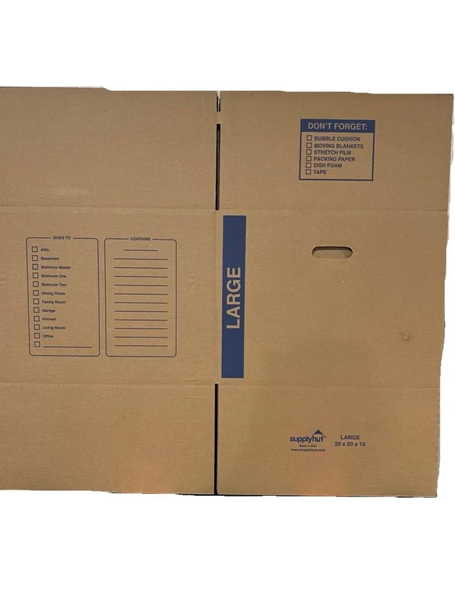 Alt view image 4 of 4 - 10 - Pack Large Cardboard Moving Boxes 20x20x15 32 ECT With Handles