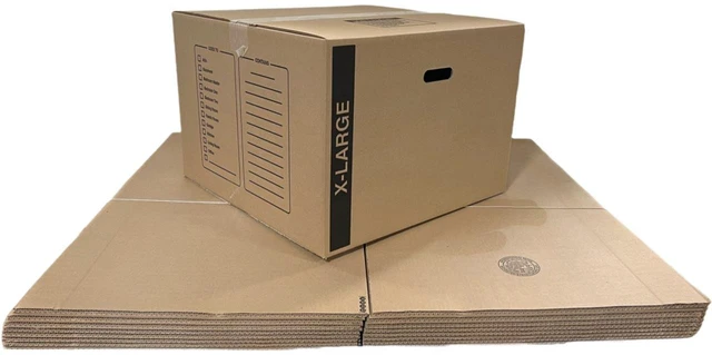 Main image of 20 - Pack X-Large Cardboard Moving Boxes 23x23x16 32 ECT With Handles