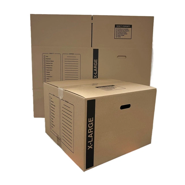Alt view image 2 of 4 - 20 - Pack X-Large Cardboard Moving Boxes 23x23x16 32 ECT With Handles