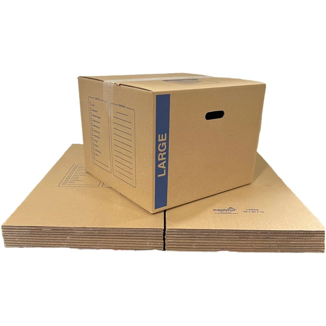 Main image of 20 - Pack Large Cardboard Moving Boxes 20x20x15 32 ECT With Handles