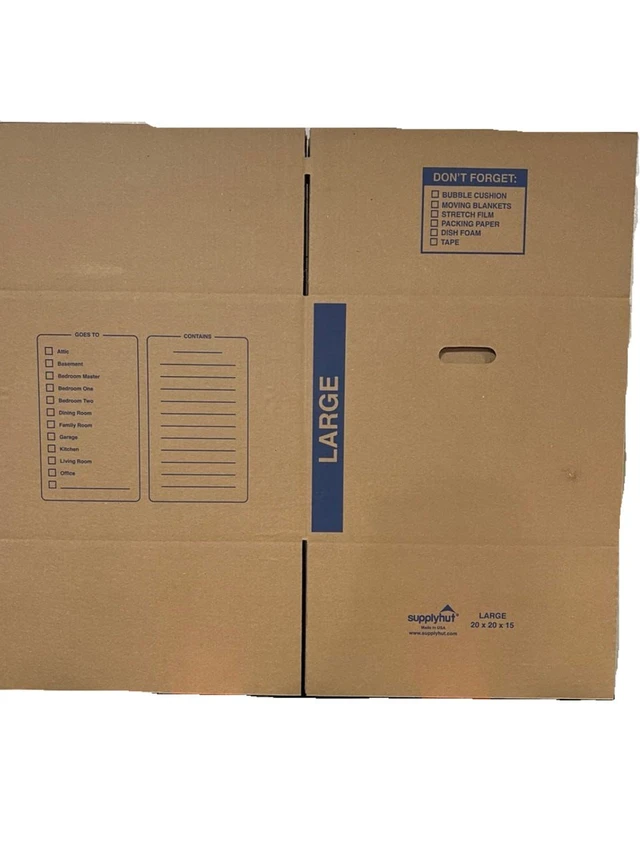 Alt view image 4 of 4 - 20 - Pack Large Cardboard Moving Boxes 20x20x15 32 ECT With Handles