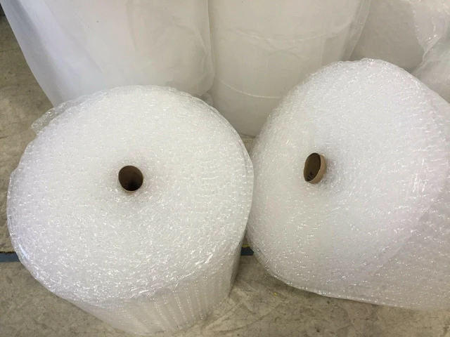 Alt view image 2 of 2 - ZV 1/2" x 24" x 200' 200FT Large Clear Bubble Padding Cushioning Wrap Roll