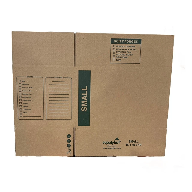 Alt view image 5 of 5 - 100 - Pack Small Cardboard Moving Boxes 16x10x10 32 ECT With Handles