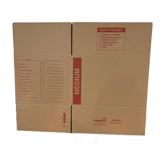 Alt view image 5 of 5 - 25 - Pack Medium Cardboard Moving Boxes 18x14x12 32 ECT With Handles