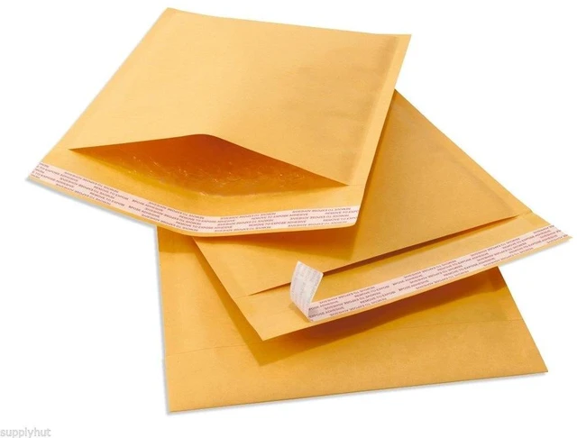 Main image of 200 #5 10.5x16 Eco Kraft Bubble Padded Envelopes Mailers Lite Shipping Bags