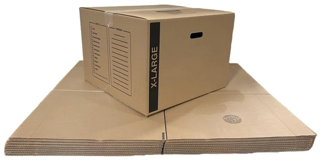 Main image of 50 - Pack X-Large Cardboard Moving Boxes 23x23x16 32 ECT With Handles
