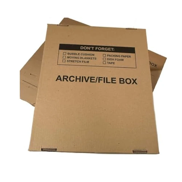 Alt view image 2 of 6 - supplyhut 6 - Pack 18x15x14 Medium Standard File Storage Moving Box with Lid Letter Handles