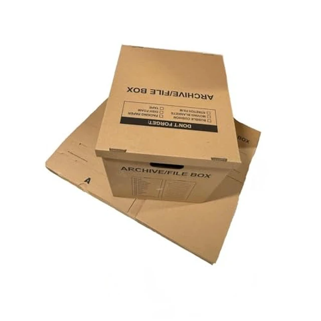 Alt view image 6 of 6 - supplyhut 6 - Pack 18x15x14 Medium Standard File Storage Moving Box with Lid Letter Handles