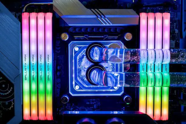 Alt view image 10 of 10 - Crucial Ballistix MAX RGB 4400 MHz DDR4 DRAM Desktop Gaming Memory Kit 16GB (8GBx2) CL19 BLM2K8G44C19U4BL (Black)