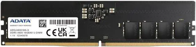 Alt view image 4 of 5 - adata premier ddr5 4800mhz 16gb udimm memory ram module single (ad5u480016g-s)