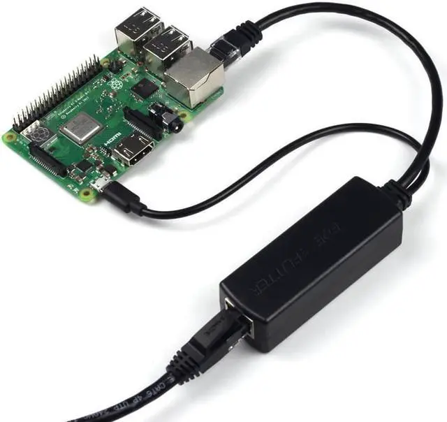 Alt view image 2 of 6 - BONAEVER PoE Splitter Gigabit 5V - Micro USB Power Ethernet to Raspberry Pi 3B+ Work with Echo Dot Mo Stand Micro USB Security Camera - IEEE 802.3af Compliant