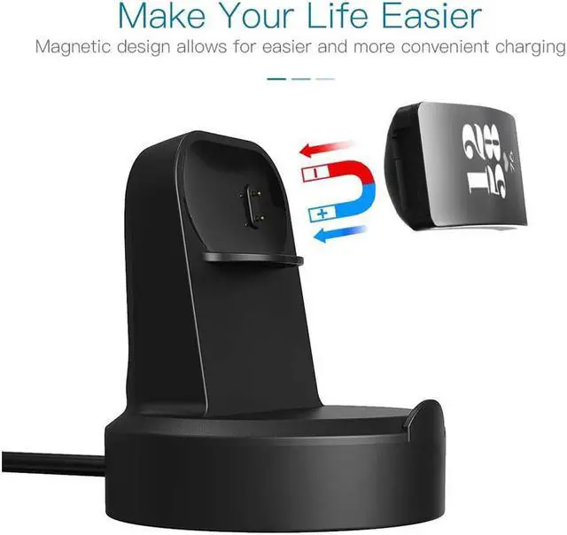 Alt view image 4 of 7 - Charger Dock For Fitbit Inspire / Inspire HR Portable Magnetic Replacement Charging Stand Adapter with USB Charging Cable Cord for Inspire / Inspire HR