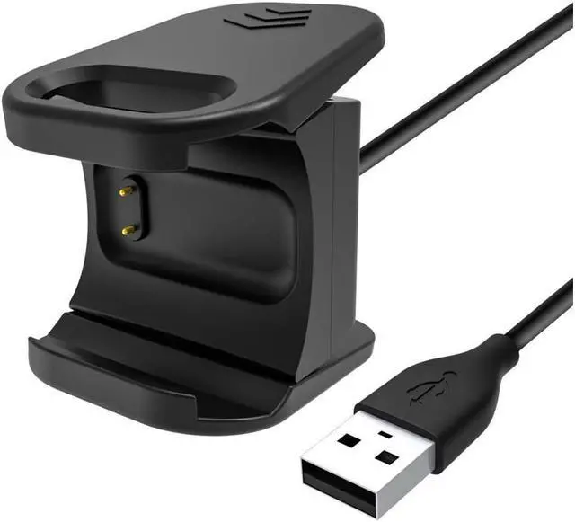 Alt view image 2 of 6 - BONAEVER Fitbit Charge 3 Charger Cable 3.3Ft Replacement USB Charging Cable Charging Cord with Cable Cradle Dock Adapter Compatible Fitbit Charge 3 HR Fitness Tracker Smart Watch - 2 Pack