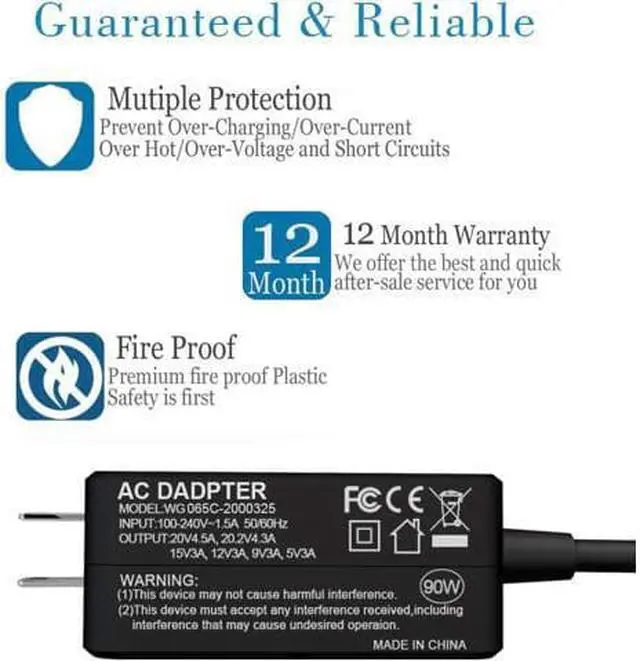 Alt view image 6 of 7 - 87W / 90W USB C Power Adapter, Type C Power Delivery PD Wall Charger 87W (Compatible 61W, 45W, 30W and 12W) for MacBook Pro Air 2018, HP, Dell, Lenovo and Any Laptops or Smart Phones with USB C