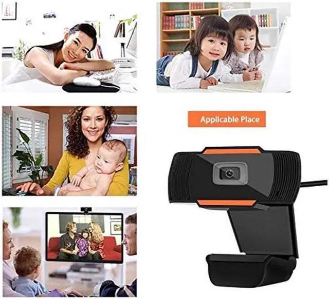 Alt view image 7 of 7 - HD 720P USB Webcam Built-in Noise Reduction Microphone Stream Webcam Laptop USB PC Webcam Flexible Rotatable Clip Video Web Camera for Calling Conferencing Live Streaming Widescreen Webcam