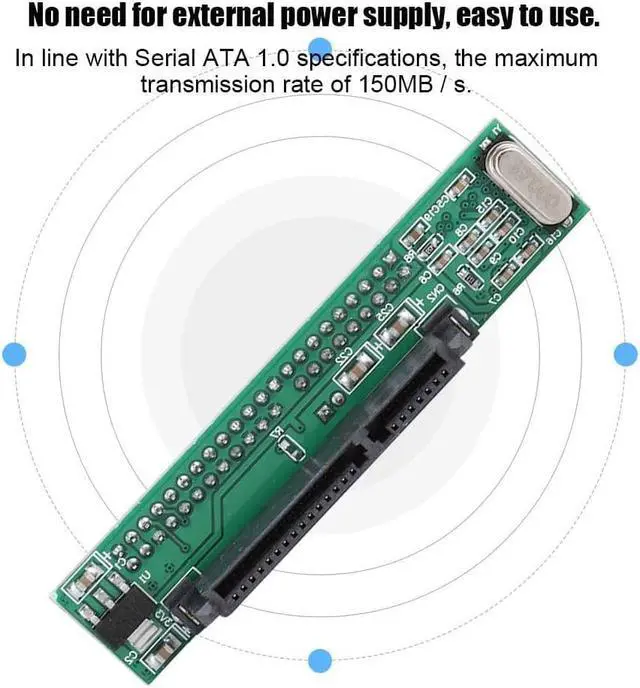 Alt view image 2 of 6 - 2.5 Inch IDE to SATA Adapter, HDD SATA HDD Female to IDE 44Pin Converter Adapter Male Card, SATA Hard Drive 7+15PIN to IDE Adapter