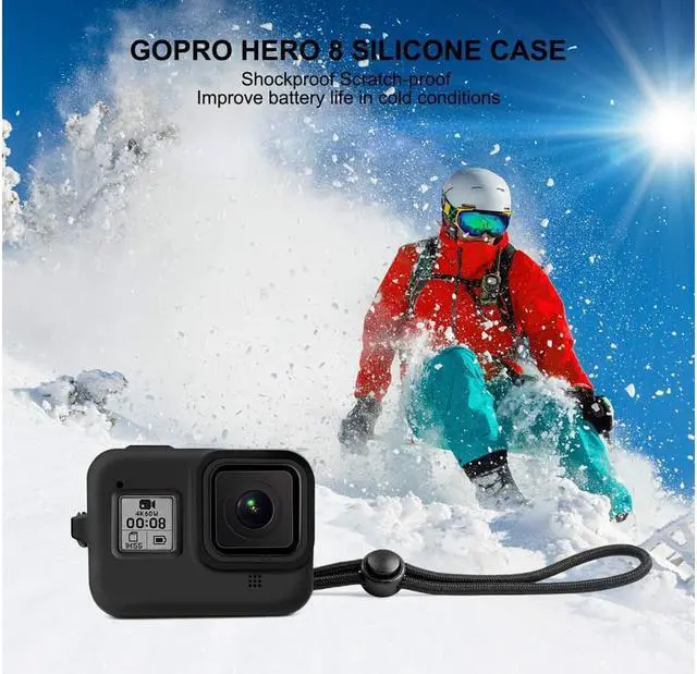 Alt view image 7 of 7 - Accessories Kit for GoPro Hero 8 Black with Small Shockproof Case + Waterproof Housing Case + Tempered Glass Screen Protectors + Lens Filters + Anti-Fog Inserts Bundle