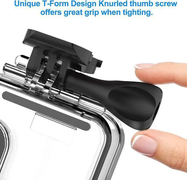 Alt view image 6 of 7 - Waterproof Case for GoPro Hero 12 / Hero 11 / Hero 10 / Hero 9 Black, 60M/196FT Underwater Protective Dive Housing Shell with Bracket Mount Accessories for Go Pro Hero 12/11/10/9 Action Camera