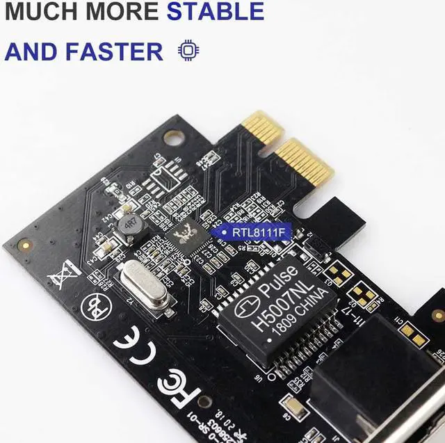 Alt view image 3 of 7 - Gigabit Ethernet PCI Express PCI-E Network Card 10/100/1000Mbps RJ45 LAN Adapter Converter for Desktop PC