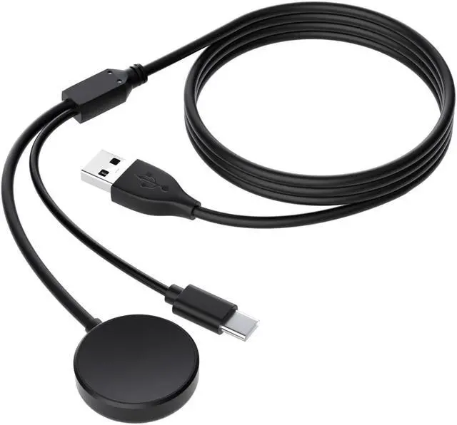Alt view image 2 of 7 - 2 in 1 Galaxy Watch 5/5 Pro Charger Compatible with Samsung Galaxy Watch 5/5 Pro/4/3/Active2/Active Wireless Charger Dock, Type-C Charging Cord for S22/S21/S20/S10/Note 20/10/9 3.3FT 2 Pack USB Cable