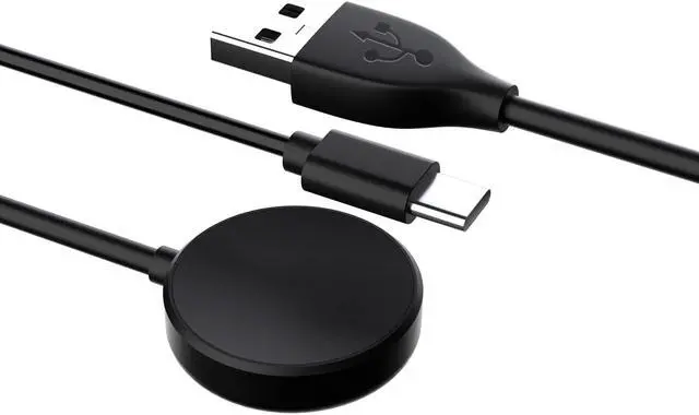 Alt view image 4 of 7 - 2 in 1 Galaxy Watch 5/5 Pro Charger Compatible with Samsung Galaxy Watch 5/5 Pro/4/3/Active2/Active Wireless Charger Dock, Type-C Charging Cord for S22/S21/S20/S10/Note 20/10/9 3.3FT 2 Pack USB Cable