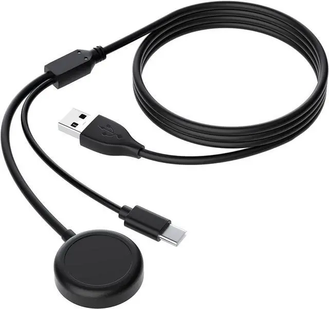 Alt view image 3 of 7 - 2 in 1 Galaxy Watch 5/5 Pro Charger Compatible with Samsung Galaxy Watch 5/5 Pro/4/3/Active2/Active Wireless Charger Dock, Type-C Charging Cord for S22/S21/S20/S10/Note 20/10/9 3.3FT USB Cable