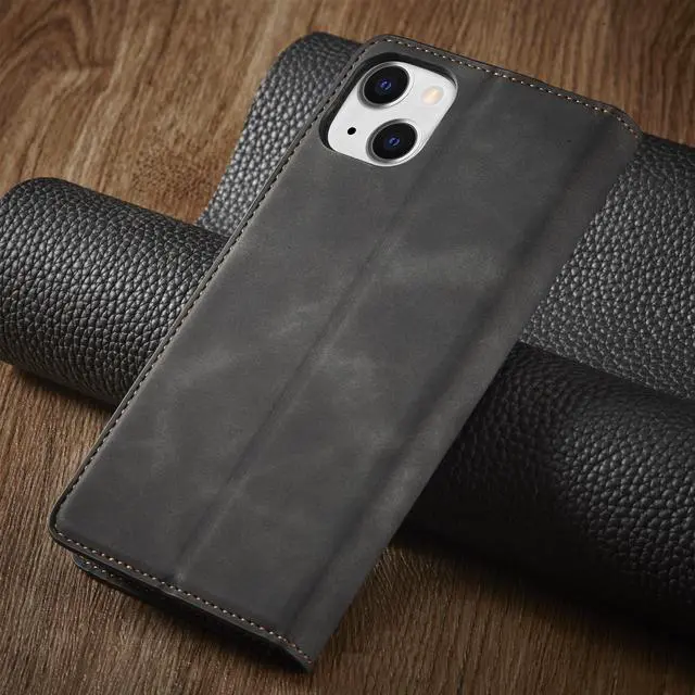Alt view image 7 of 7 - Case for iPhone 14 Pro 6.1 inch Premium PU Leather Cover with Card Holder Kickstand Shockproof Flip Wallet Cover