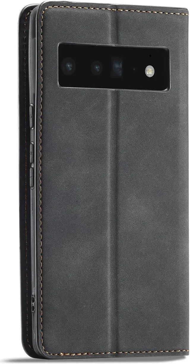 Alt view image 2 of 7 - Case for Google Pixel 6 5G 6.4 inch Premium PU Leather Cover with Card Holder Kickstand Shockproof Flip Wallet Cover