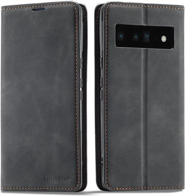 Main image of Case for Google Pixel 6 5G 6.4 inch Premium PU Leather Cover with Card Holder Kickstand Shockproof Flip Wallet Cover