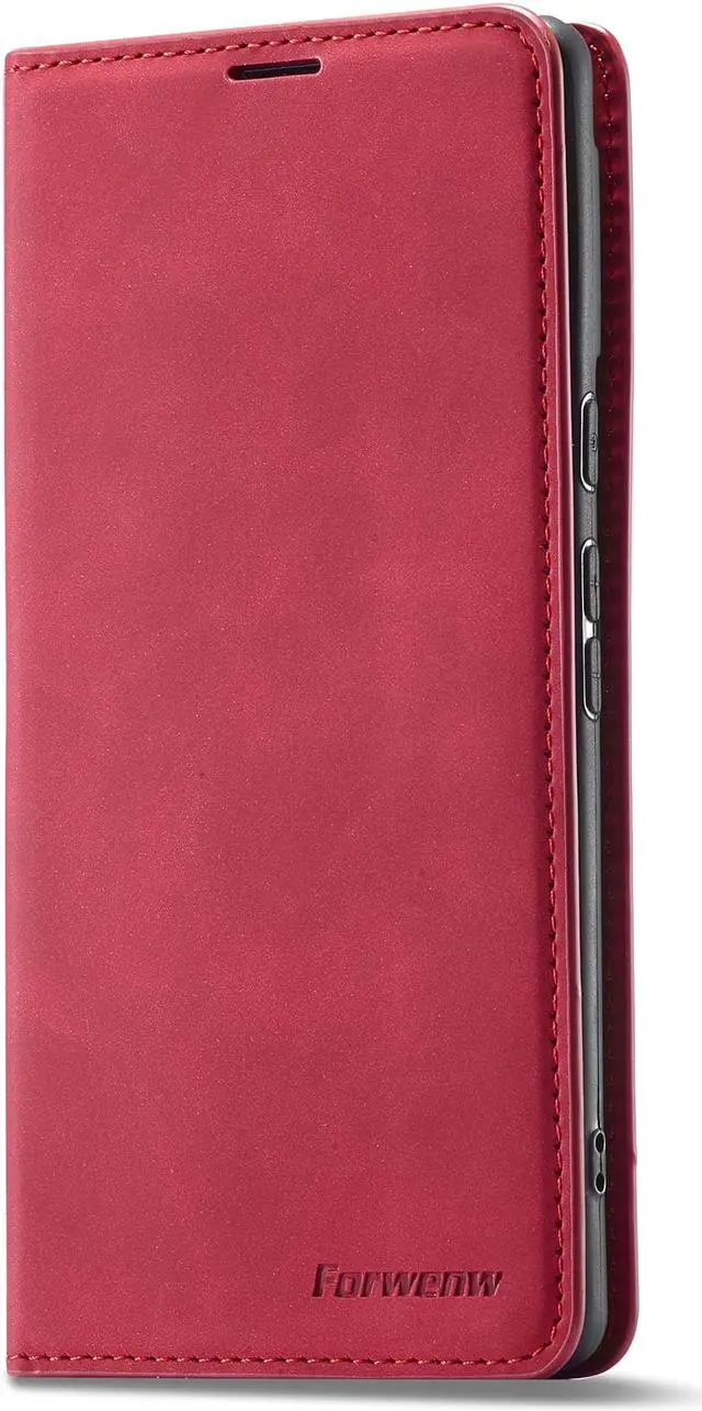 Alt view image 3 of 7 - Case for Google Pixel 6 5G 6.4 inch Premium PU Leather Cover with Card Holder Kickstand Shockproof Flip Wallet Cover Red