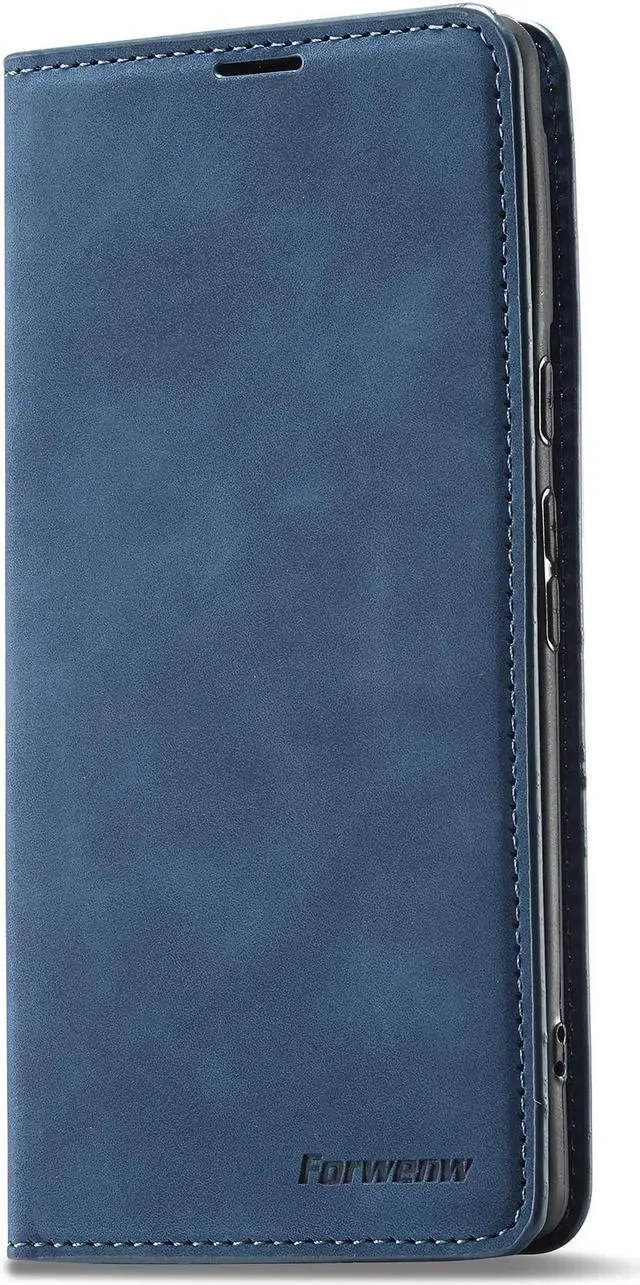 Alt view image 3 of 7 - Case for Google Pixel 6 5G 6.4 inch Premium PU Leather Cover with Card Holder Kickstand Shockproof Flip Wallet Cover Blue