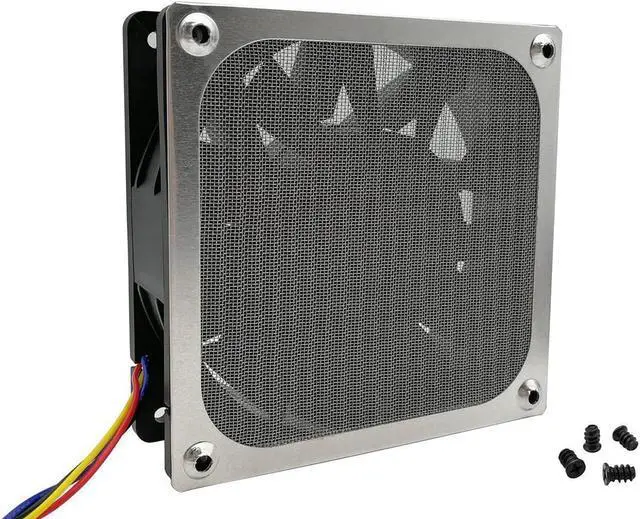 Alt view image 5 of 7 - 4 Pack 120mm Computer Fan Filter Grills with Screws Ultra Fine Aluminum Mesh Silver