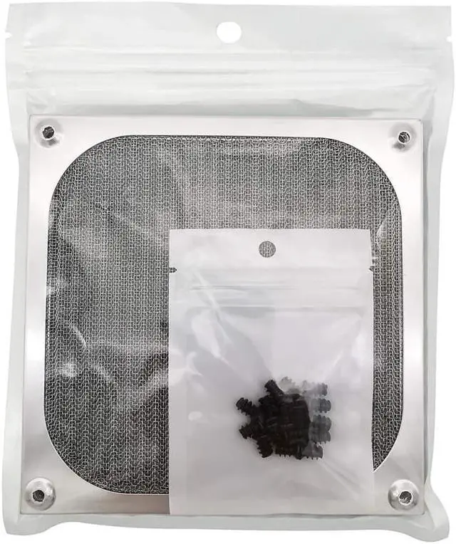Alt view image 7 of 7 - 4 Pack 120mm Computer Fan Filter Grills with Screws Ultra Fine Aluminum Mesh Silver