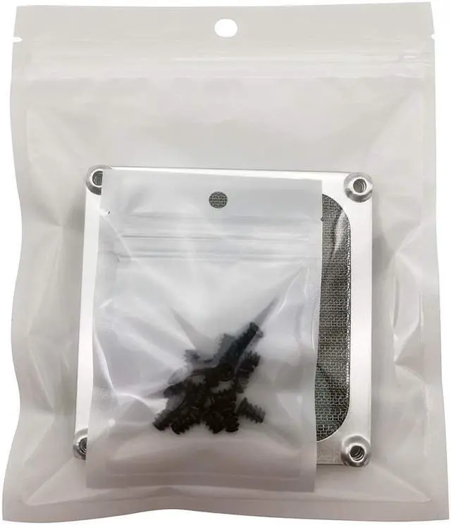 Alt view image 7 of 7 - 80mm Computer Fan Filter Grills with Screws Aluminum Frame Ultra Fine Stainelss Steel Mesh - 4 Pack Silver