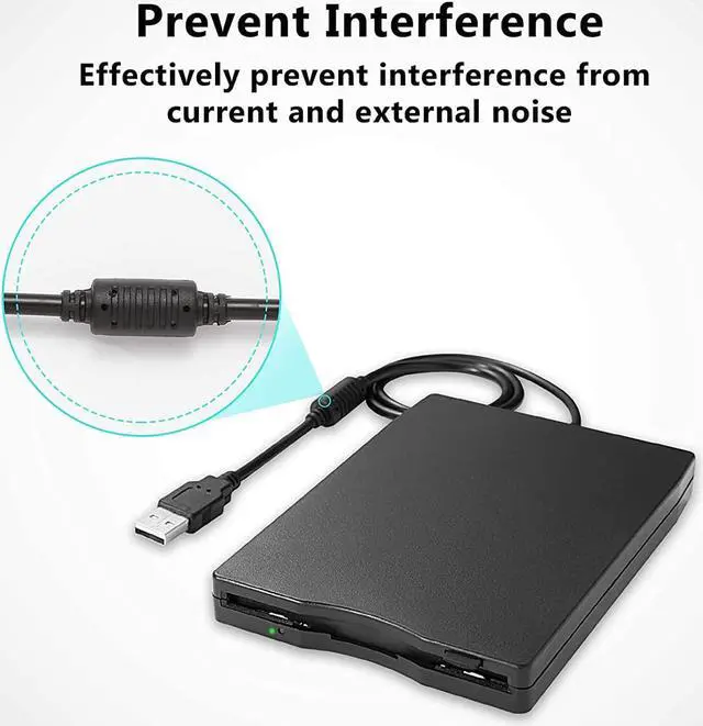 Alt view image 6 of 7 - 3.5" USB External Floppy Disk Drive, 3.5-inch Portable 1.44MB FDD Diskette Drive for Windows 2000/XP/Vista/7/8, Plug and Play Floppy Disk Reader Adapter for PC Laptop Desktop Computer Notebook