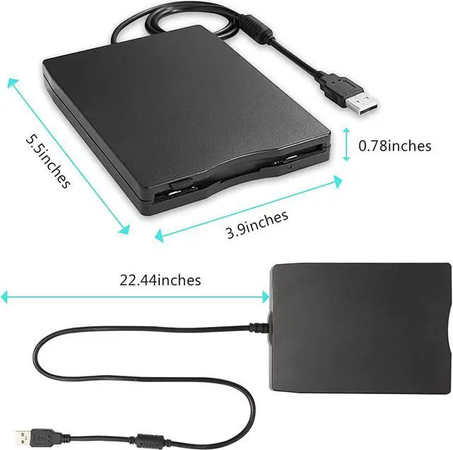 Alt view image 7 of 7 - 3.5" USB External Floppy Disk Drive, 3.5-inch Portable 1.44MB FDD Diskette Drive for Windows 2000/XP/Vista/7/8, Plug and Play Floppy Disk Reader Adapter for PC Laptop Desktop Computer Notebook