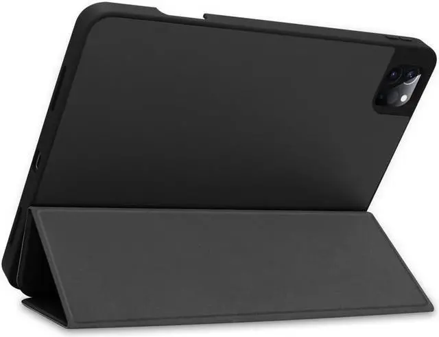 Alt view image 5 of 7 - iPad Pro 11 inch Case 2022 2021 2020 2018 with Pencil Holder, Slim Lightweight Trifold Stand Cover with Soft TPU Back Cover - Auto Sleep / Wake+Pencil Charging - Smart Case