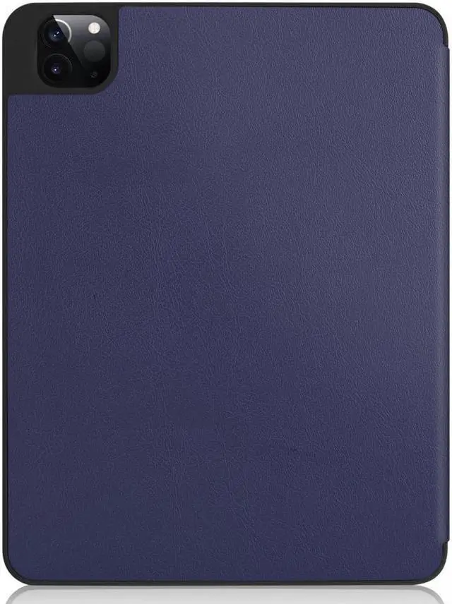 Alt view image 5 of 7 - iPad Pro 11 inch Case 2022 2021 2020 2018 with Pencil Holder, Slim Lightweight Trifold Stand Cover with Soft TPU Back Cover - Auto Sleep / Wake+Pencil Charging - Smart Case Blue